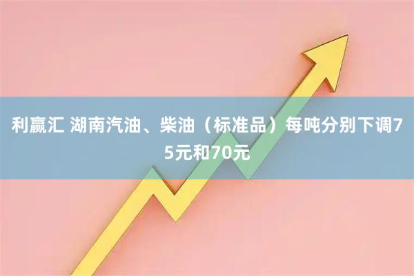 利赢汇 湖南汽油、柴油（标准品）每吨分别下调75元和70元